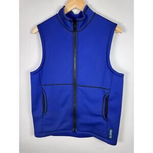 Men's Melanzana Vest Hard Face Blue Wind Pro Zip Up Jacket Sz M T